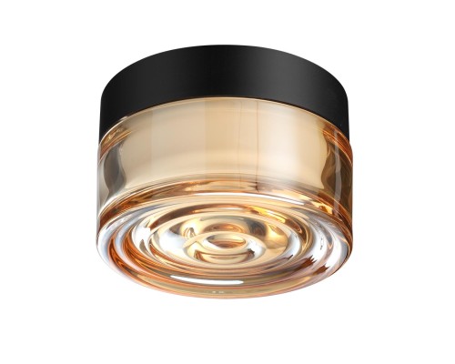 7158/6CL HIGHTECH ODL26 Настенно-потолочный светильник  черный/янтарный/стекло/поликарбонат IP65 LED 6W 410Лм 2200/2700/3000K 120° 220-240V RONDA