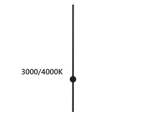 4335/18WLP HIGHTECH ODL22 299 черный Настенный светильник IP20 LED 18W 849Лм 3000K/4000K (перекл. ч/з тумблер на драйвере) FILLINI