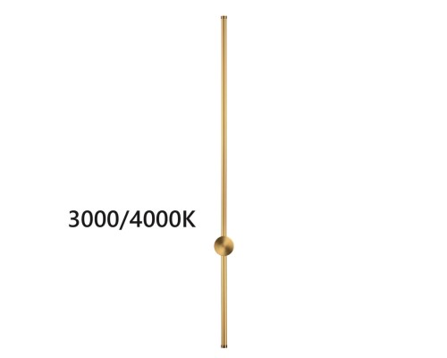 4335/18WGP HIGHTECH ODL23 299 золото Настенный светильник IP20 LED 18W 849Лм 3000K/4000K (перекл. ч/з тумблер на драйвере) FILLINI