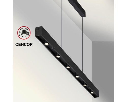 359305 OVER NT24 282 черный Светильник подвесной диммируемый со сменой цв.температуры (сенсор) IP20 LED 15W/30W 4000К/2700,4000,6000K 220-240V FERMO