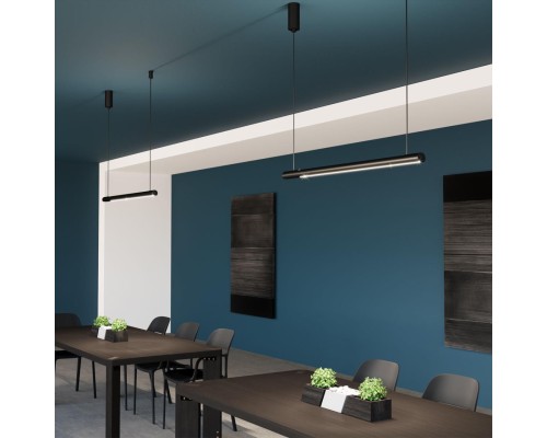 359307 OVER NT24 000 черный Светильник подвесной диммируемый со сменой цв.температуры (сенсор) IP20 LED 14W 2700/4000/6000K 220-240V FERMO