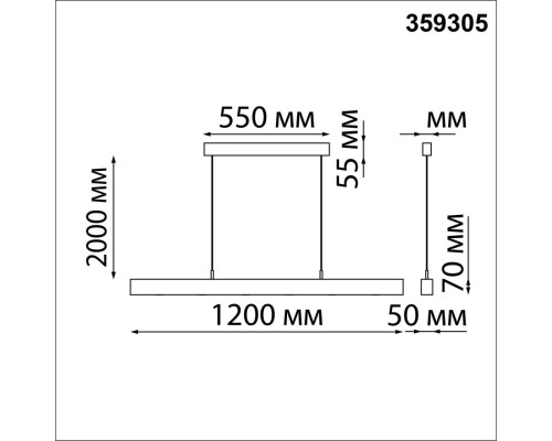 359305 OVER NT24 282 черный Светильник подвесной диммируемый со сменой цв.температуры (сенсор) IP20 LED 15W/30W 4000К/2700,4000,6000K 220-240V FERMO