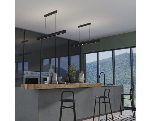 359305 OVER NT24 282 черный Светильник подвесной диммируемый со сменой цв.температуры (сенсор) IP20 LED 15W/30W 4000К/2700,4000,6000K 220-240V FERMO