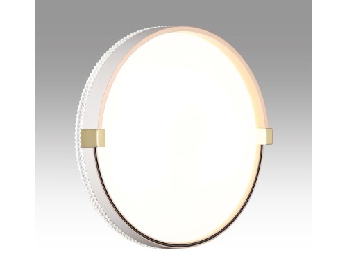 7646/CL PALE SN 138 Светильник пластик/белый/золотой LED 30Вт 4000К D340 IP43 OLIDI WHITE