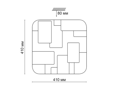 2085/DLN PALE SN 103 Светильник пластик/белый LED 48Вт 3000/4000/6000K 410х410 IP43 CCT NORES