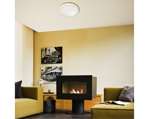 2045/ELN PALE SN 220 Светильник пластик/белый/прозрачный LED 76Вт 3000/4000/6000K D500 IP43 CCT GINO