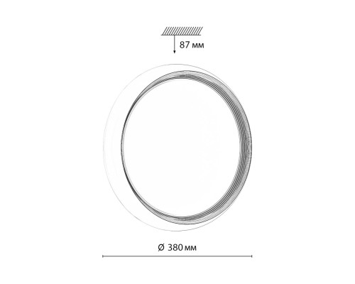 7650/DL PALE SN 86 Светильник пластик/белый/золотой LED 48Вт 4000К D380 IP43 TOFIQ WHITE