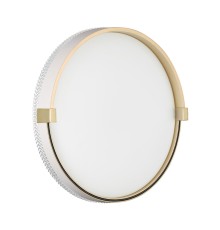 7646/CL PALE SN 138 Светильник пластик/белый/золотой LED 30Вт 4000К D340 IP43 OLIDI WHITE