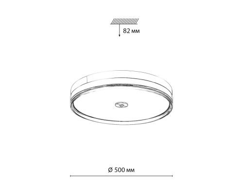 7727/112L MITRA LED SN Светильник металл/акрил/никель/прозрачный LED 112Вт 4000K D500 IP20 ETERNA