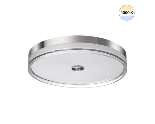 7727/112L MITRA LED SN Светильник металл/акрил/никель/прозрачный LED 112Вт 4000K D500 IP20 ETERNA