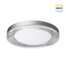 7728/112L MITRA LED SN Светильник металл/акрил/серебро/прозрачный LED 112Вт 4000K D500 IP20 INFINITA