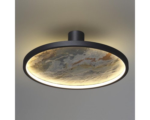 5078/35L L-VISION ODL24 черн./серо-беж./металл/натур.камень/акрил Настен.-потолочн.cветильн. LED 35W 3000K STOFLAKE