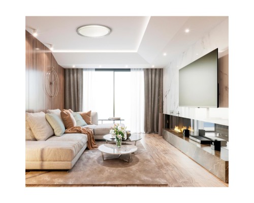 7643/DL COLOR SN 146 Светильник пластик/белый/прозрачный LED 48Вт 4000К D405 IP43 DEPAX