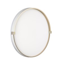 7646/DL PALE SN 189 Светильник пластик/белый/золотой LED 48Вт 4000К D390 IP43 OLIDI WHITE