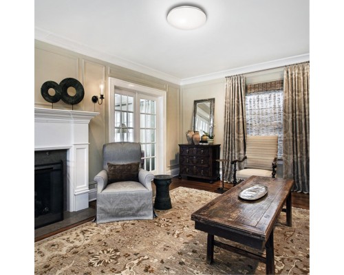 2051/DLN PALE SN 211 Светильник пластик/белый/хром LED 48Вт 3000/4000/6000K D410 IP43 CCT LEKA