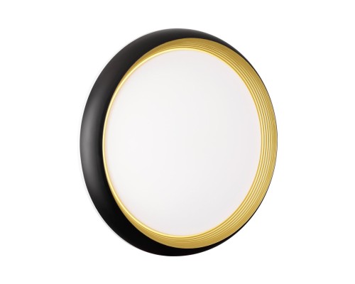 7651/DL PALE SN 86 Светильник пластик/черный/золотой LED 48Вт 4000К D380 IP43 TOFIQ BLACK