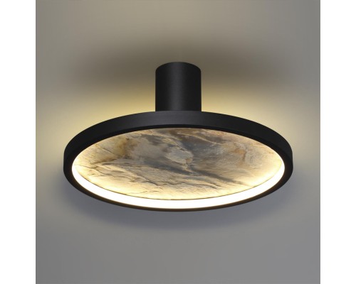 5078/25L L-VISION ODL24 черн./серо-беж./металл/натур.камень/акрил Настен.-потолочн.cветильн. LED 25W 3000K STOFLAKE