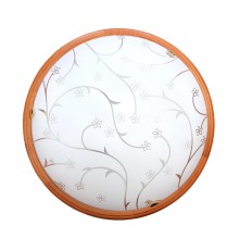 3107 GL-WOOD SN Светильник стекло/белое/св. орех E27 3*100Вт D560 LUARO WOOD