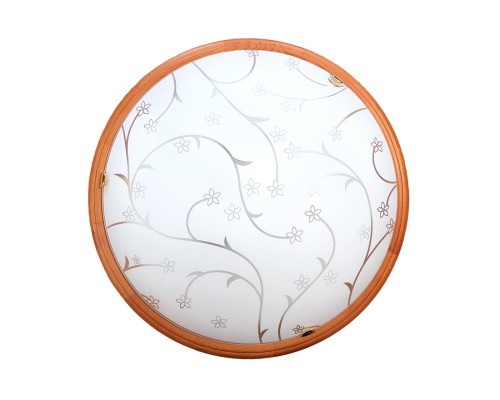 3107 GL-WOOD SN Светильник стекло/белое/св. орех E27 3*100Вт D560 LUARO WOOD