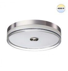 7727/76L MITRA LED SN Светильник металл/акрил/никель/прозрачный LED 76Вт 4000K D400 IP20 ETERNA