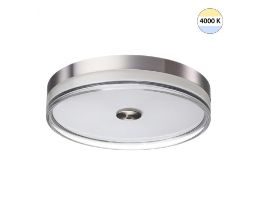 7727/76L MITRA LED SN Светильник металл/акрил/никель/прозрачный LED 76Вт 4000K D400 IP20 ETERNA