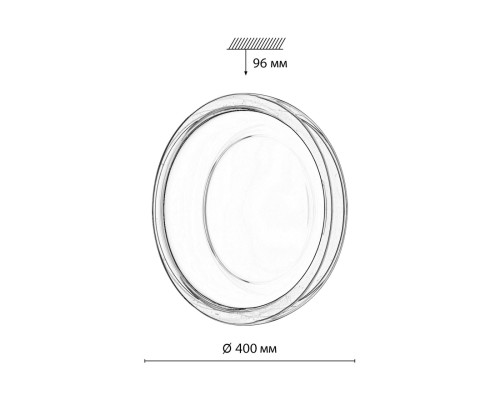 7778/DLN COLOR SN 112 Светильник пластик/белый/розовый LED 48Вт 3000/4000/6000К D400 IP43 CCT PORTMAN