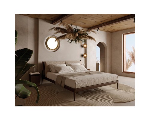 7640/AL BASICA SN 116 Светильник пластик/корич. под дер. LED 18Вт 4000K D295 IP43 RUX WOOD