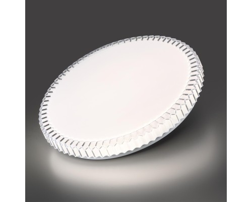 7673/ELN PALE SN 198 Светильник пластик/белый/прозрачный LED 76Вт 3000/4000/6000К D490 IP43 CCT ATIKO