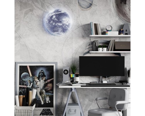 3085/DL PALE SN 015 Светильник пластик/белый/синий LED 48Вт без ДУ 4000К D380 IP43 SPACE