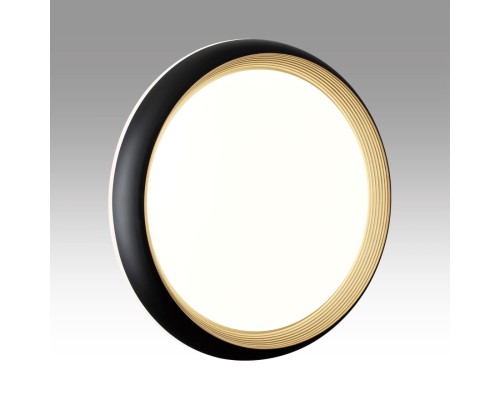 7651/DL PALE SN 86 Светильник пластик/черный/золотой LED 48Вт 4000К D380 IP43 TOFIQ BLACK