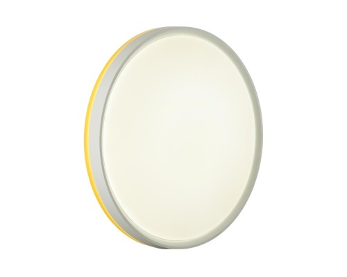 7709/DL COLOR SN 100 Светильник пластик/белый/желтый LED 48Вт 4000К D420 IP43 KEZO YELLOW