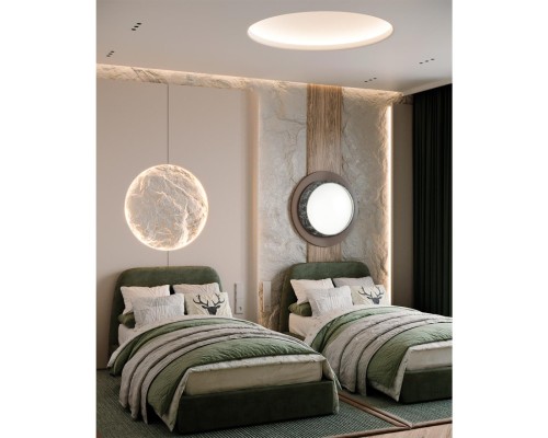 7639/DL COLOR SN 84 Светильник пластик/черн. мрамор LED 48Вт 4000K D410 IP43 MRAMO BLACK