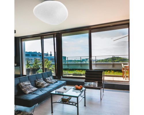 2039/DL COLOR SN 084 Светильник пластик/белый LED 48Вт 3000-6300K 500х460 IP43 пульт ДУ STONE