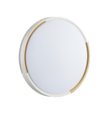 7612/ELN PALE SN 184 Светильник пластик/белый/золотистый LED 76Вт 3000/4000/6000K D490 IP43 CCT VELIO