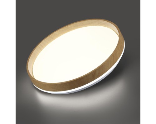 7684/DL BASICA SN 112 Светильник пластик/кор. под дер. LED 48Вт 4000K D390 IP43 GARI WOOD