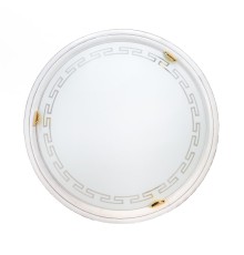 2617 GL-WOOD SN Светильник стекло/белое/кремовый E27 2*60Вт D460 GRECA WOOD