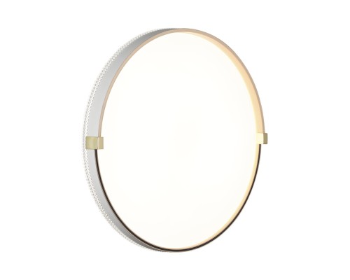 7646/DL PALE SN 189 Светильник пластик/белый/золотой LED 48Вт 4000К D390 IP43 OLIDI WHITE