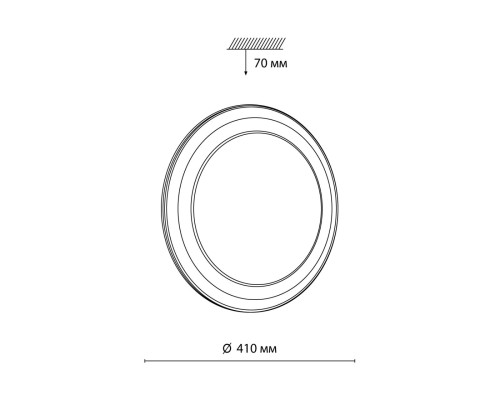 7617/DLN PALE SN 151 Светильник пластик/белый LED 48Вт 3000/4000/6000K D410 IP43 CCT SETTA