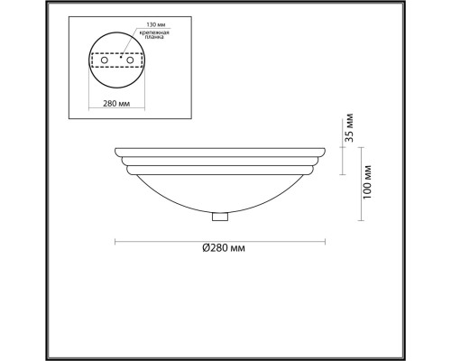 5261/2C VINTAGE LN23 хром Настенно-потолочный светильник E27 2*60W 220V KAYLA