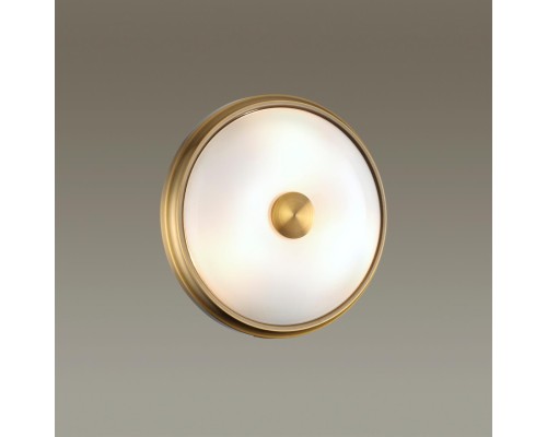 4956/2 WALLI ODL22 511 античн.бронза/металл/белый/стекло Настенно-потолочн.светильн. E14 2*40W PELOW