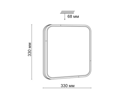 3059/CL SN 013 Светильник пластик/черный LED 30Вт 4000К 330х330 IP43 ORSO