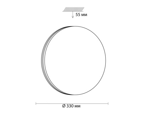 Потолочный светодиодный светильник Cонекс 3015/CL Smalli белый/имитация дерева LED 30 Вт 4000K