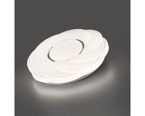 7687/DL PALE SN Светильник пластик/белый/серебристый LED 48Вт 4000К D390 IP43 BIGO