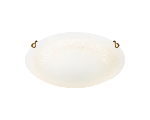 7602/DL SNOK SN Светильник стекло/белое/золото LED 48Вт 4000K D405 IP20 AMMONITE