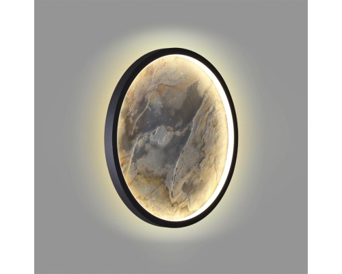 5078/25L L-VISION ODL24 черн./серо-беж./металл/натур.камень/акрил Настен.-потолочн.cветильн. LED 25W 3000K STOFLAKE