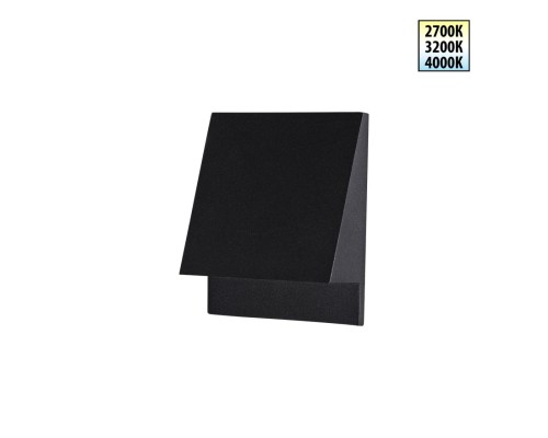 359723 STREET NT25 766 черный Подсветка для лестниц с переключателем цв. температуры IP65 LED 3W 100-240V 2700К\3200К\4000К SCALA