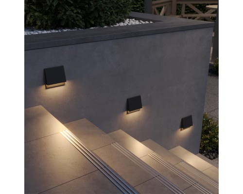 359723 STREET NT25 766 черный Подсветка для лестниц с переключателем цв. температуры IP65 LED 3W 100-240V 2700К\3200К\4000К SCALA