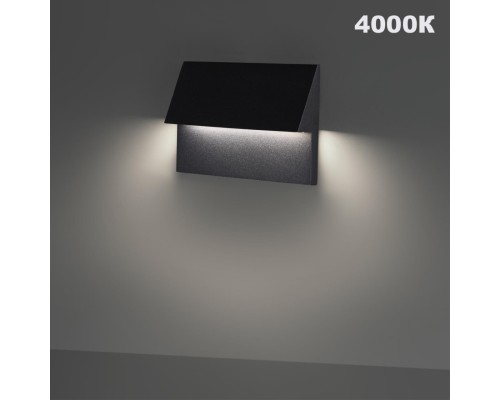 359725 STREET NT25 766 черный Подсветка для лестниц с переключателем цв. температуры IP65 LED 3W 100-240V 2700К\3200К\4000К SCALA