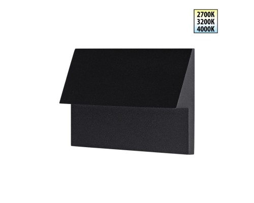 359725 STREET NT25 766 черный Подсветка для лестниц с переключателем цв. температуры IP65 LED 3W 100-240V 2700К\3200К\4000К SCALA