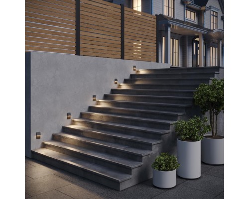 359724 STREET NT25 766 черный Подсветка для лестниц с переключателем цв. температуры IP65 LED 3W 100-240V 2700К\3200К\4000К SCALA